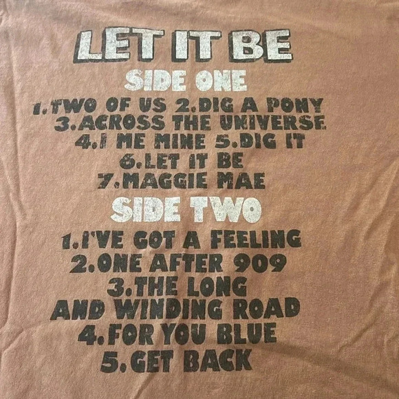 The beatles let it be album 2 sided tee S/M - Picture 5 of 7